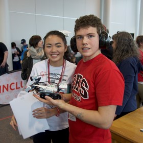 Student-created robotics program brings STEM to all learners