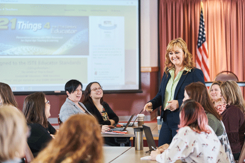 Jennifer Parker teaching a class to educators