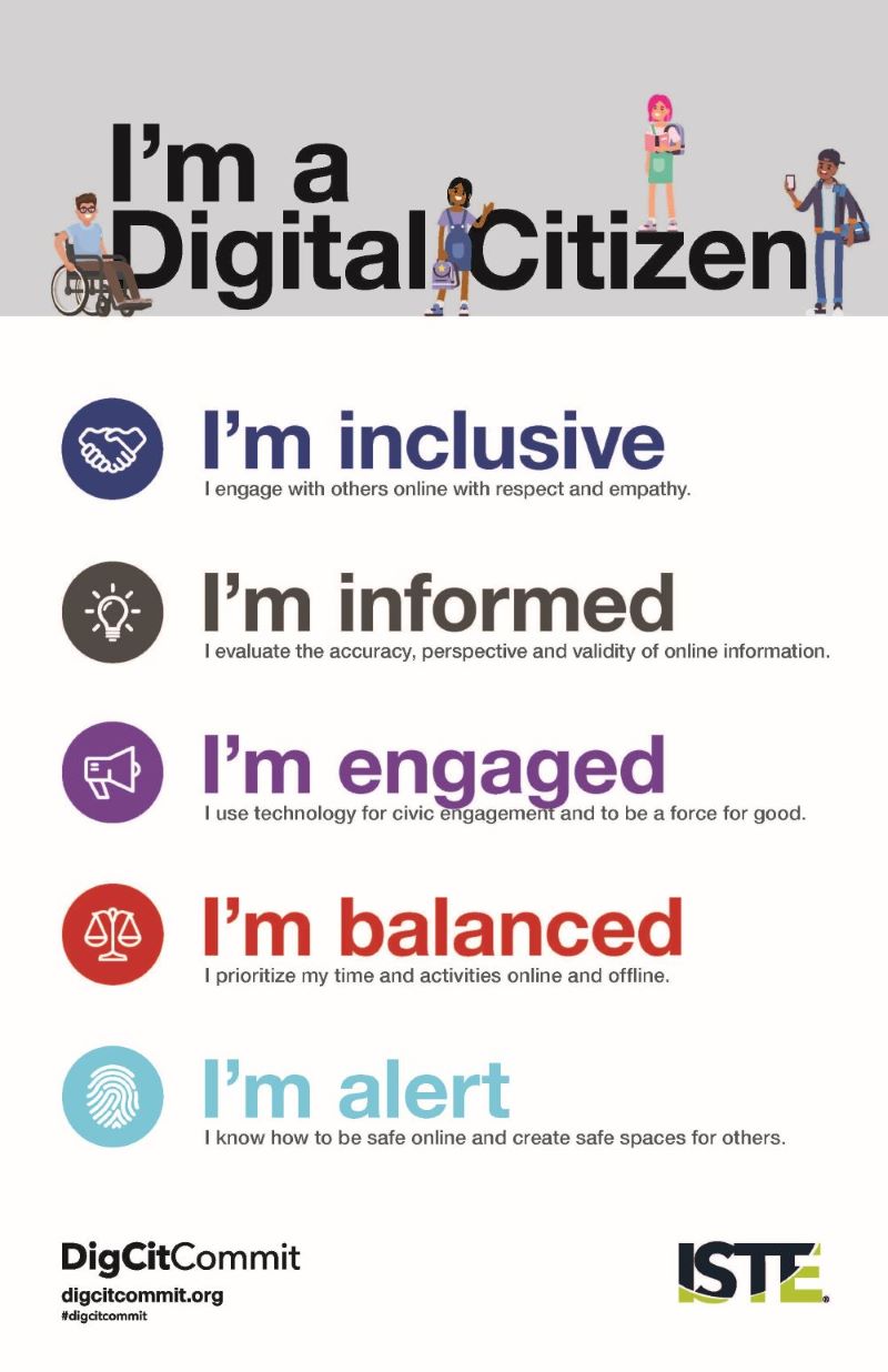 ISTE Infographic I m a Digital Citizen ISTE